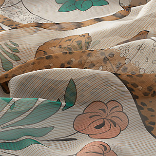 Les Leopards scarf 140 | Hermès UAE